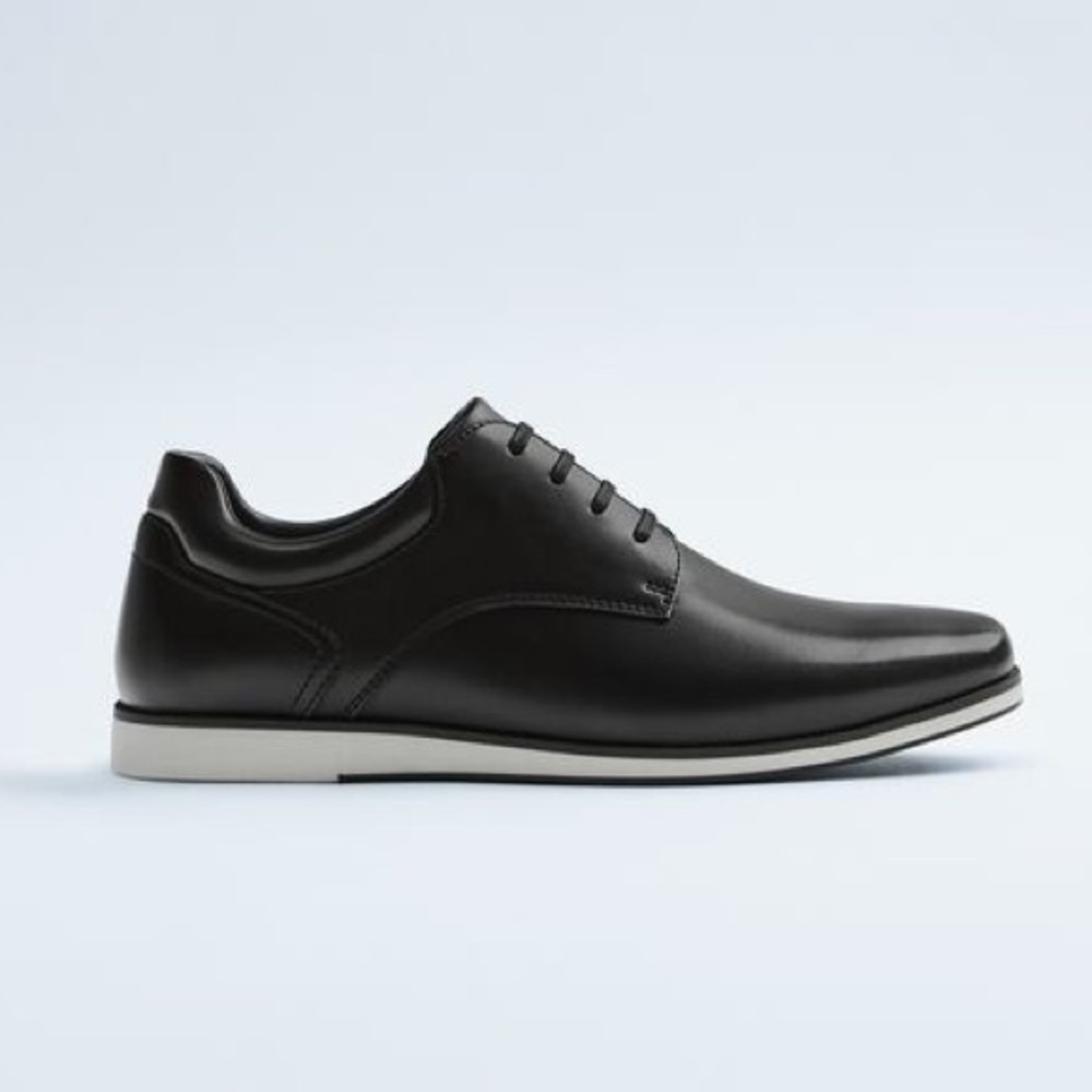 ZARA MENS BLACK SHOES LACE UP BRAND NEW WITH TAGS US 11